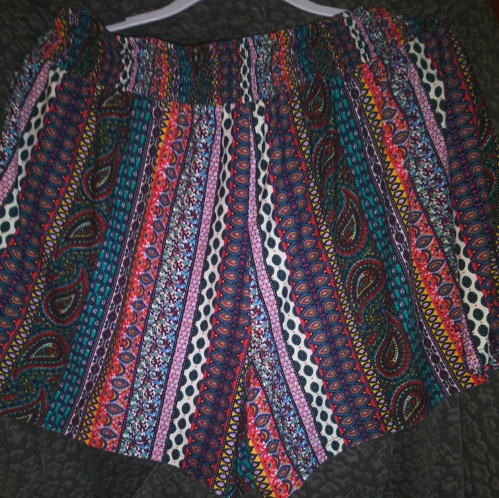 Multicolor cotton shorts